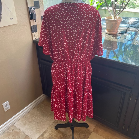NWOT - Red Dress with White Hearts - Picture 2 of 8